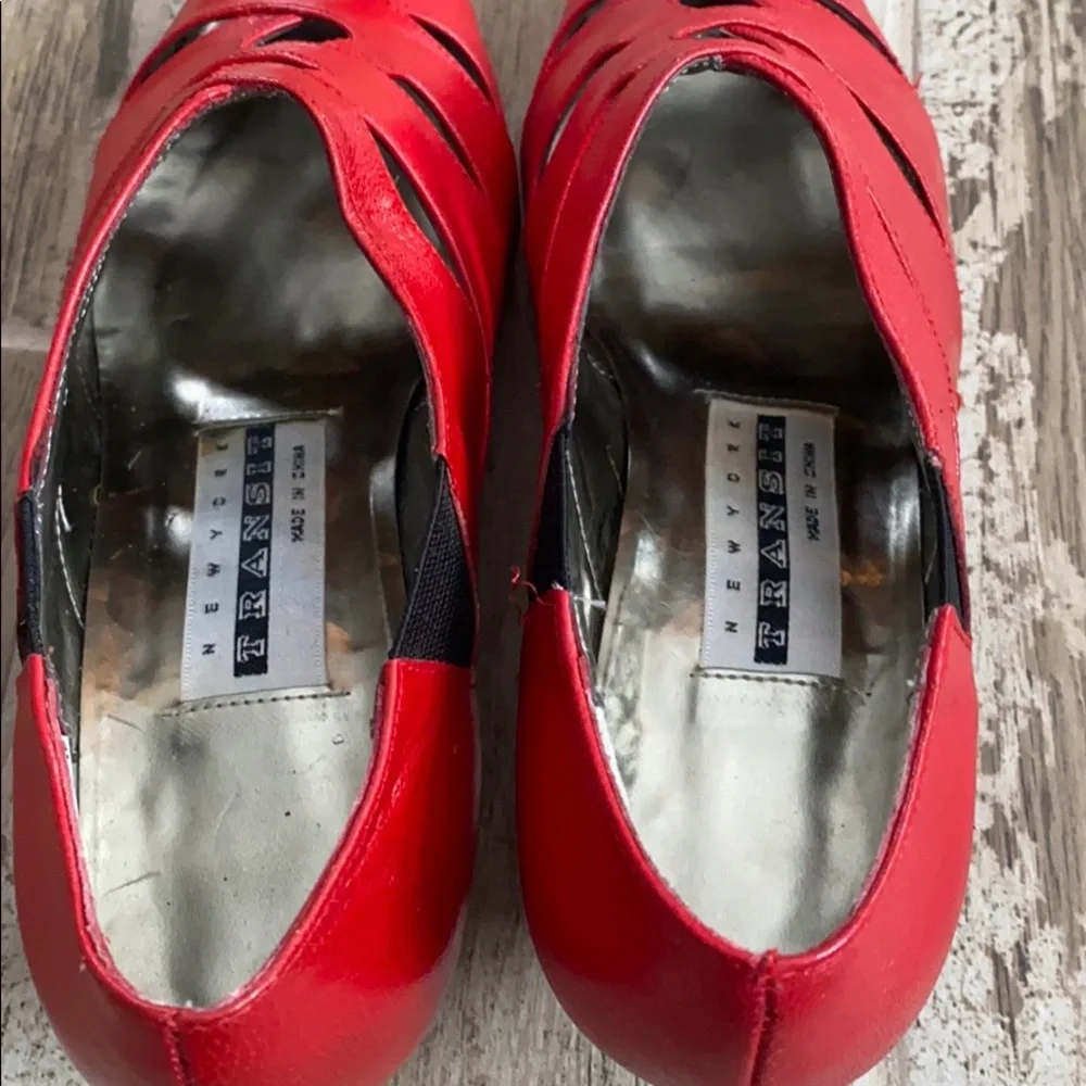 New York transit red heels, size 6 - Picture 4 of 8